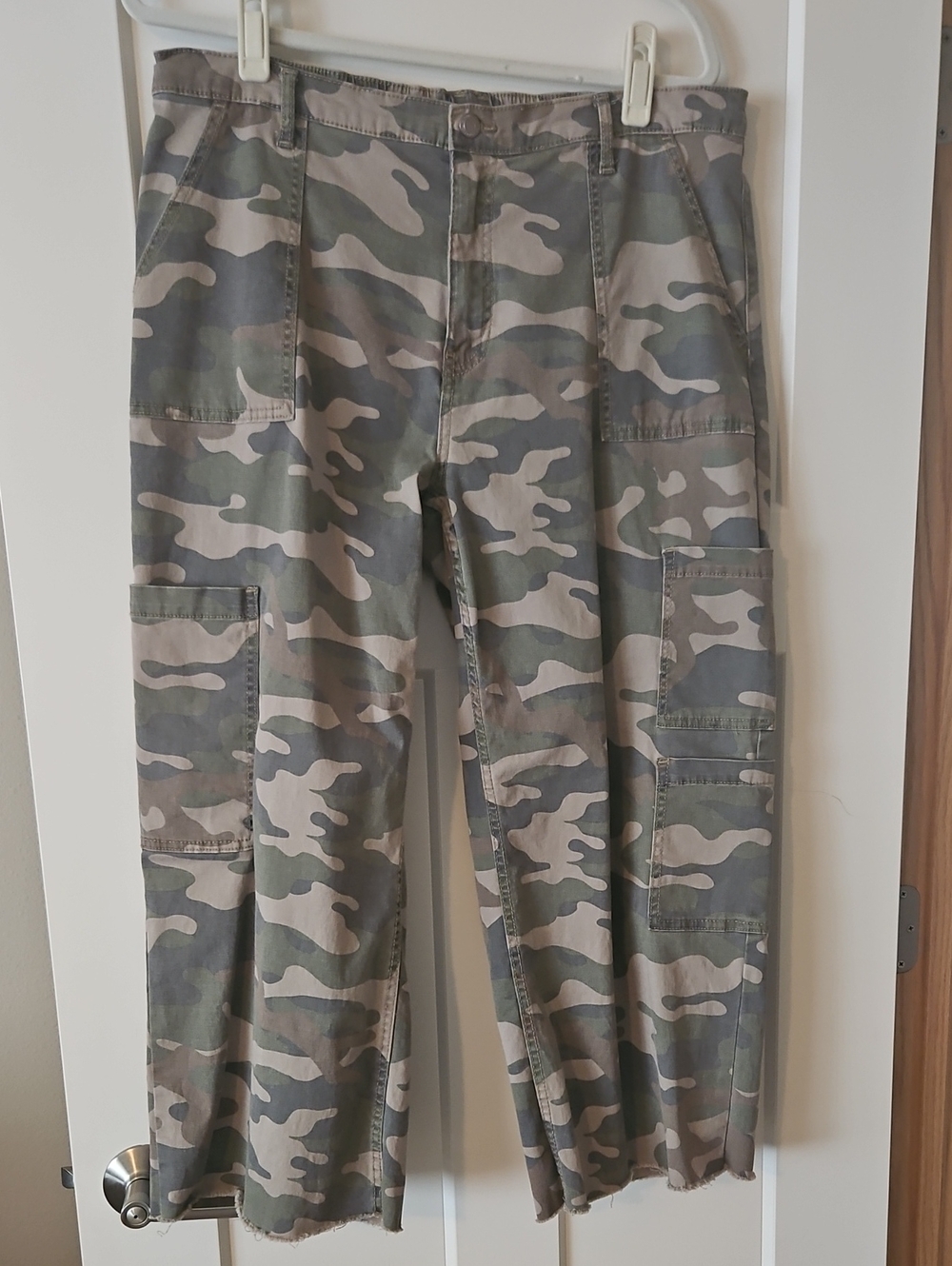 Womens Camo Cargo Pants - Olive Camo XL